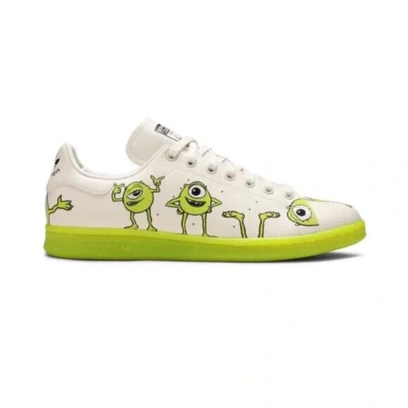 NWT Adidas Originals Stan Smith X Monsters Inc Mike Wazowski Shoes FZ2706 Sz 9 - Picture 2 of 5